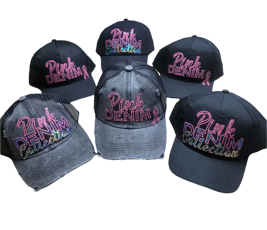 Pink Denim Trucker Hats