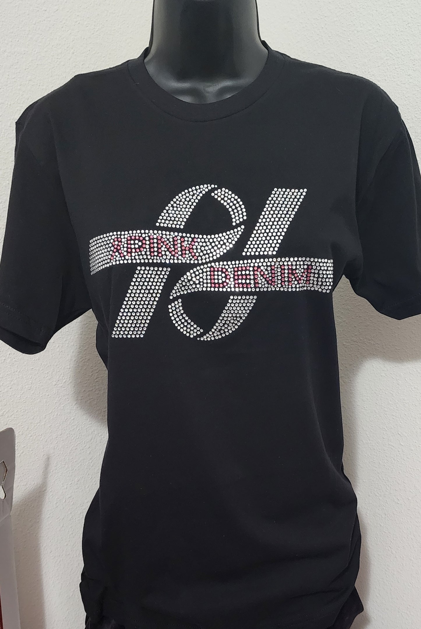 PD Blinged out Rhinestone Double Ribbon T-shirt