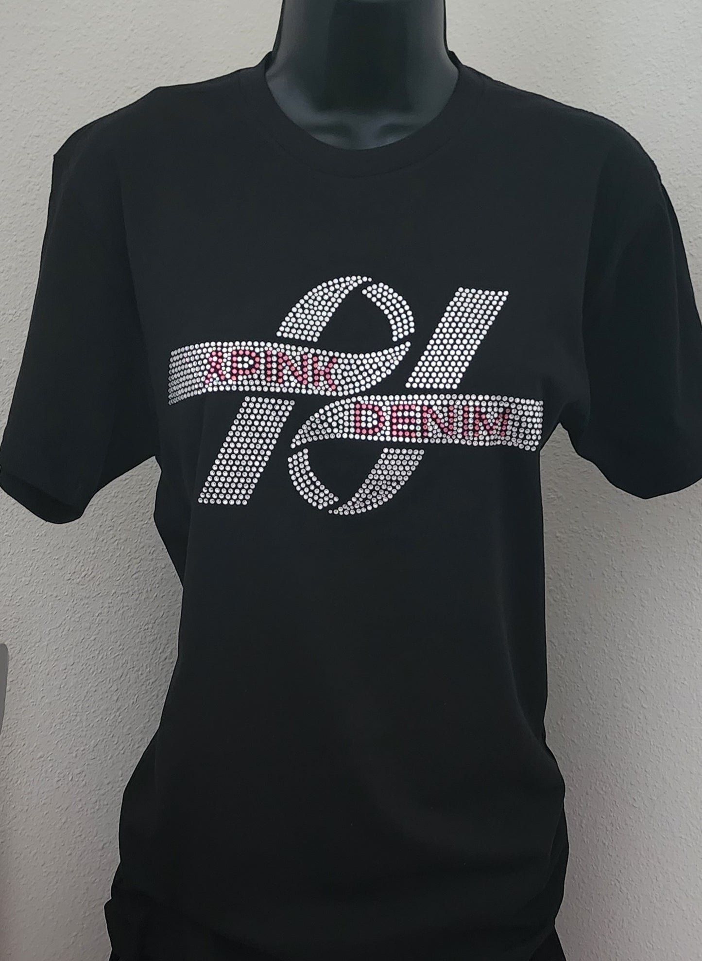 PD Blinged out Rhinestone Double Ribbon T-shirt