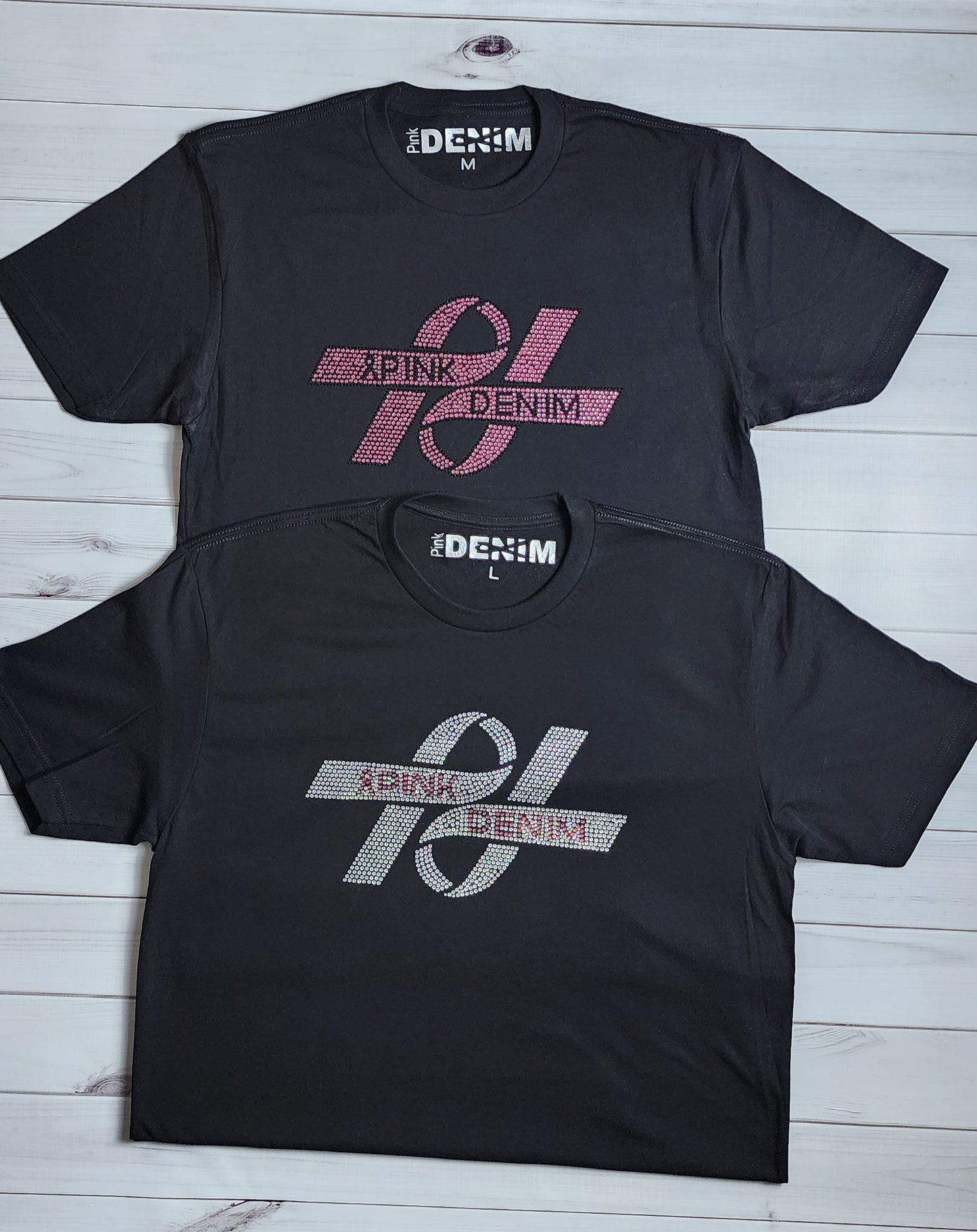 PD Blinged out Rhinestone Double Ribbon T-shirt