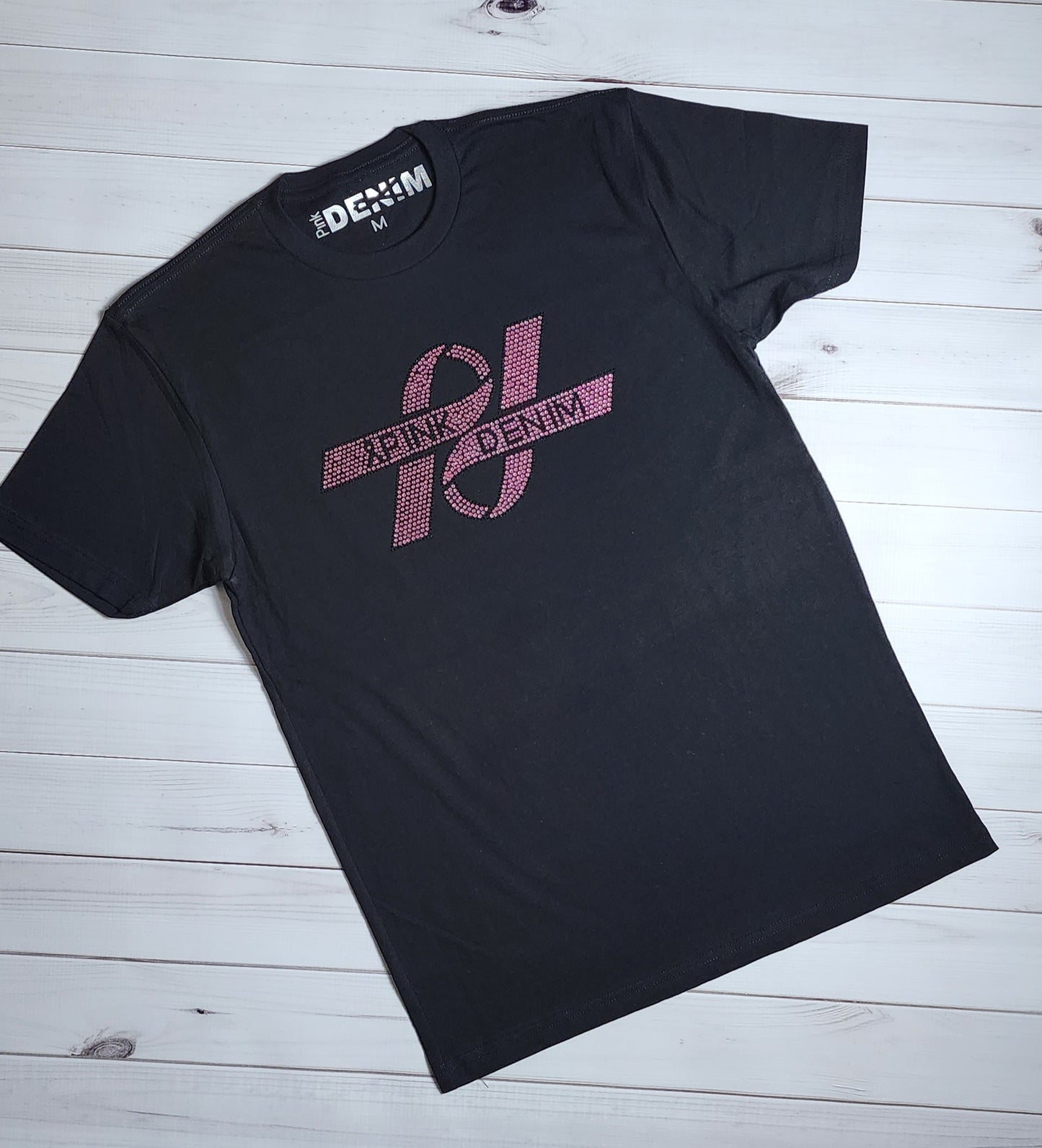 PD Blinged out Rhinestone Double Ribbon T-shirt