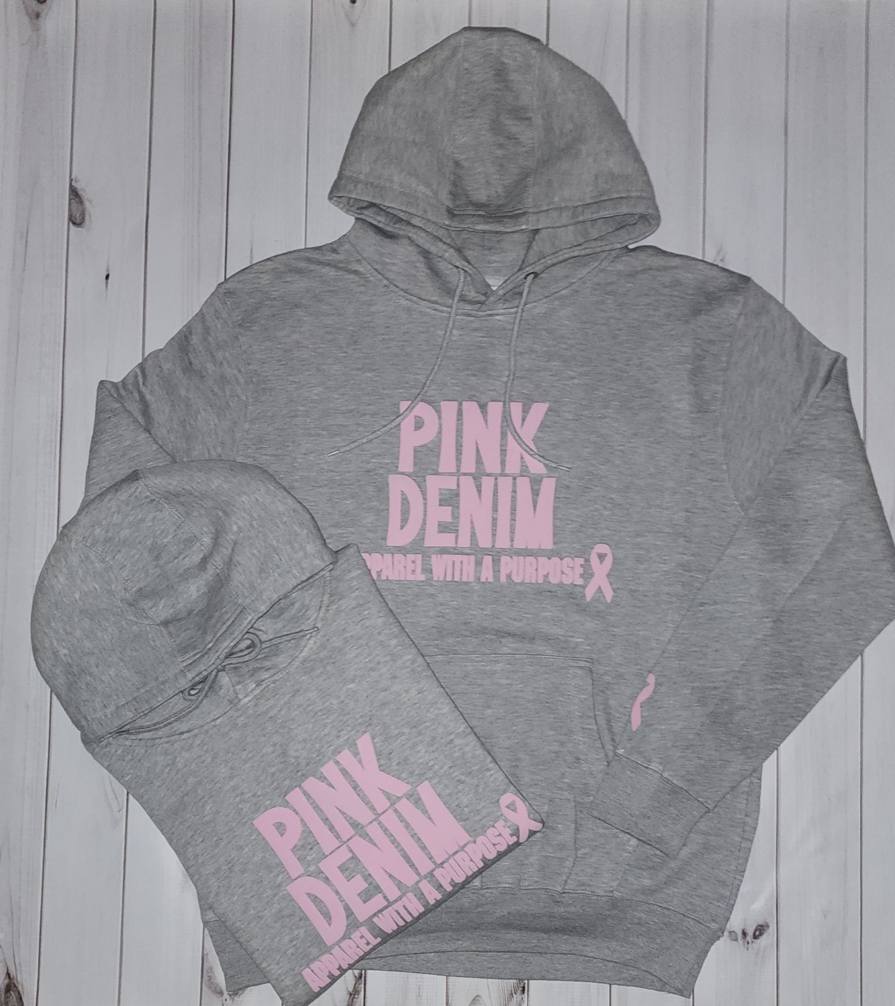 Grey and pink online hoodie