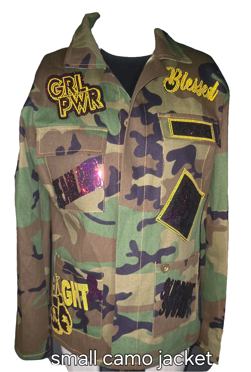 Fuchsia Pink/Yellow Camo Patch Jacket