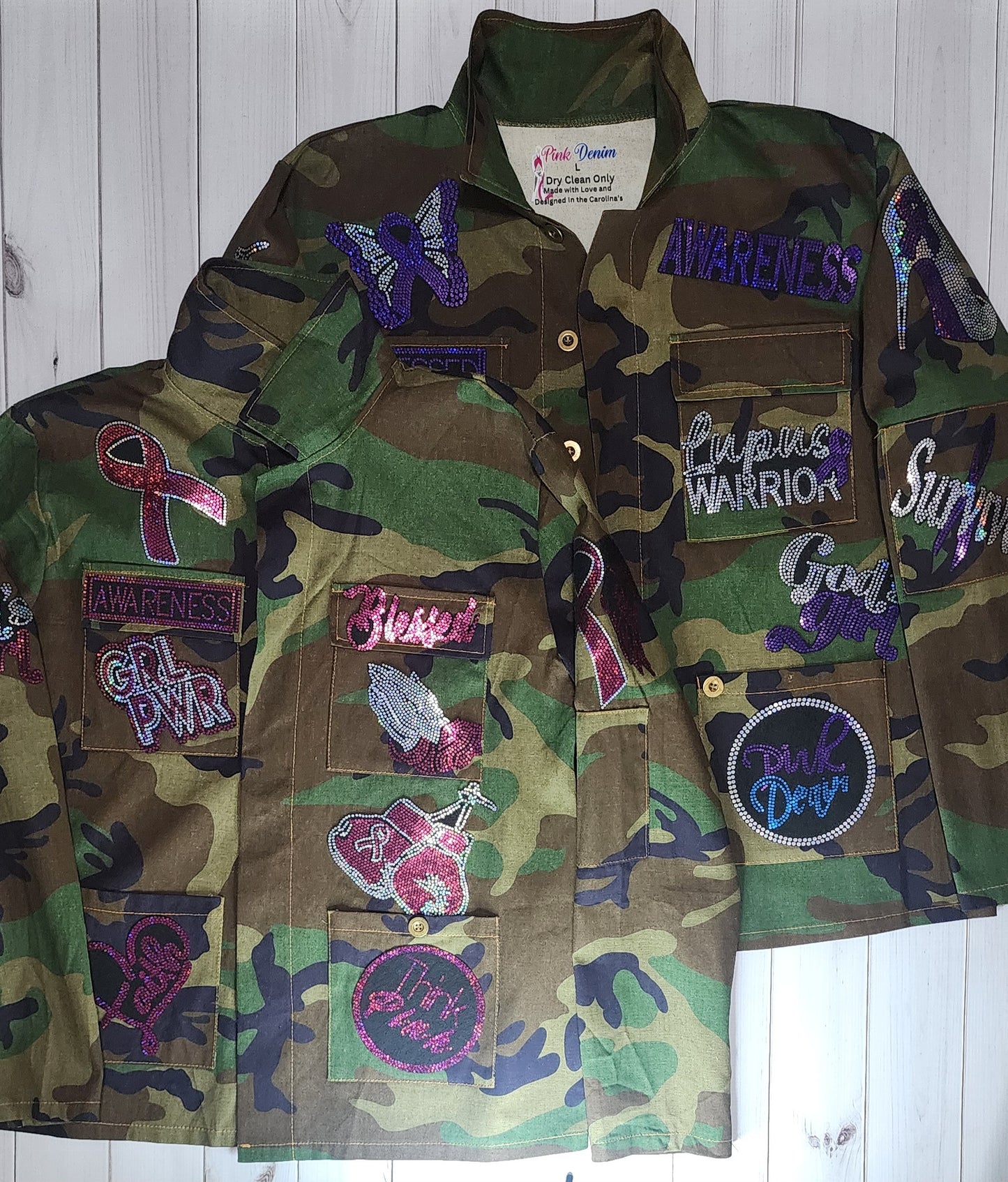 Custom Camo or Denim Patch Jacket